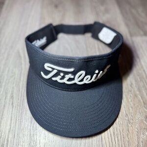 Titleist PRO V1 FJ Foot Joy Golf Tour Visor Adjustable Strapback Black White